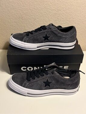 Converse One Star OX Suede Almost Black Men 5.5 Women 7.5 Sneakers 163247C NIB